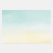 Blume aus tropischem Pfirsichgelb-Hibiskus Minze O Geschenkpapier Set (Vorderseite 3)