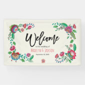 Blume aus türkis und orange banner (Horizontal)