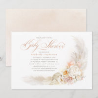 Blume aus weichem Pastell und Pampas Grass Babydus