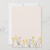 Blume aus weichem Wald Pastel Elfenbein Hochzeit Einladung (Rückseite)