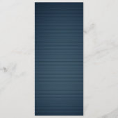 Blume aus Weiß und Marine Hochzeit Menükarte (Rückseite)