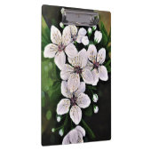 Blume aus weißem Kirschholz Klemmbrett (Rechts)