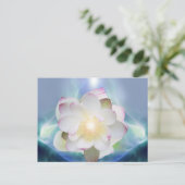 Blume aus weißem Kristall Postkarte (Stehend Vorderseite)