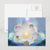 Blume aus weißem Kristall Postkarte (Vorne/Hinten)