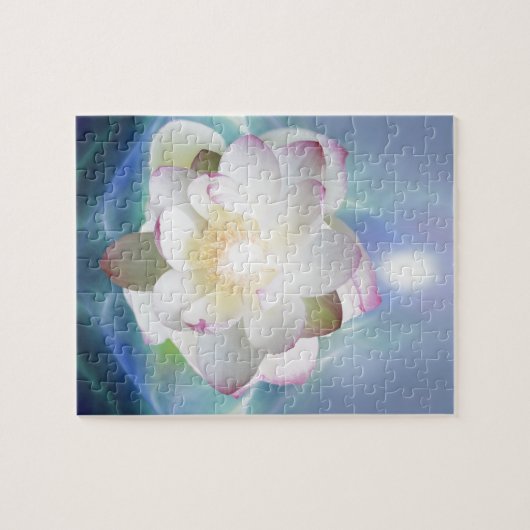 Blume aus weißem Kristall Puzzle (Horizontal)