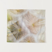 Blume aus weißem Löwenzahn Wandteppich (Vorderseite (Horizontal))