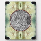 Blume aus weißem Peony erstellen Ihr eigenes Foto Fotoplatte (Vorderseite)