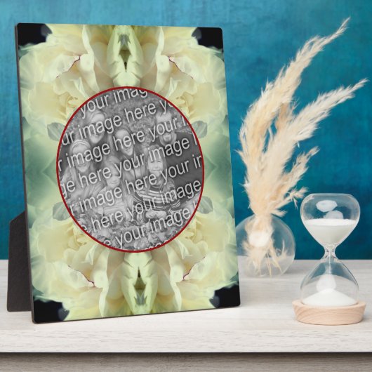 Blume aus weißem Peony erstellen Ihr eigenes Foto Fotoplatte (Seite)