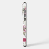 Blume aus weißem Rosatöhrchen iPhone Hülle (Linke Seite)