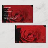 Blume aus weißem Velours Visitenkarte (Vorne/Hinten)