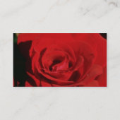 Blume aus weißem Velours Visitenkarte (Rückseite)