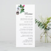 Blume aus weißer Baumwolle. Schöne botanische Hoch Menükarte (Stehend Vorderseite)