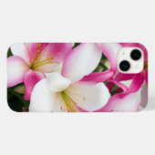 Blume aus weißer und rosa Lilie Case-Mate iPhone Hülle (Rückseite (Horizontal))