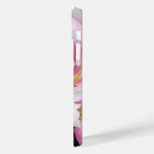 Blume aus weißer und rosa Lilie Case-Mate iPhone Hülle (Rückseite / Links)