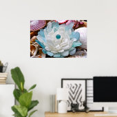 Blume aus Weißmeer Poster (Heimbüro)