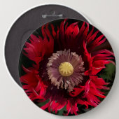 Blume aus wilden Mohn Button (Vorne & Hinten)