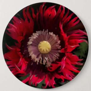 Blume aus wilden Mohn Button