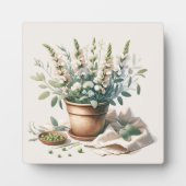 Blume aus Zackenholz Fotoplatte (Vorderseite)