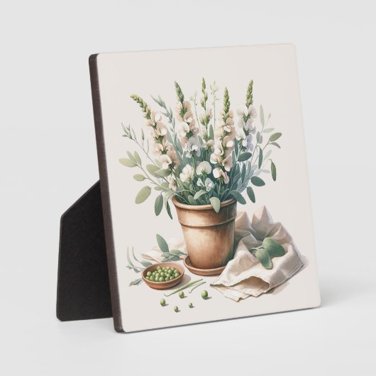 Blume aus Zackenholz Fotoplatte (Vorderseite)