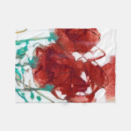 Blume Ausdruck I Fleecedecke (Vorderseite (Horizontal))