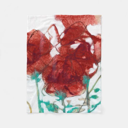 Blume Ausdruck I Fleecedecke (Vorderseite)
