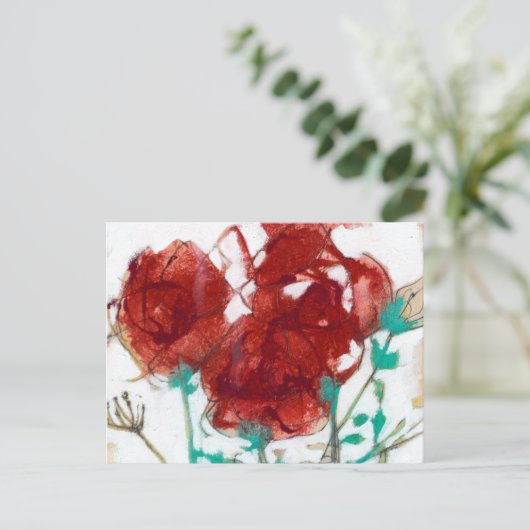 Blume Ausdruck I Postkarte (Stehend Vorderseite)