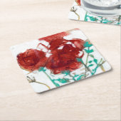 Blume Ausdruck I Rechteckiger Pappuntersetzer (angewinkelt)