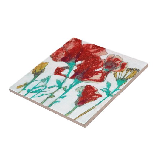 Blume Ausdruck II Fliese (Seite)