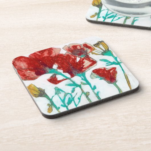 Blume Ausdruck II Getränkeuntersetzer (Linke Seite)