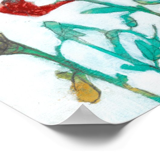 Blume Ausdruck II Poster (Ecke)