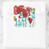 Blume Ausdruck II Quadratischer Aufkleber (Tasche)