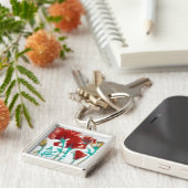 Blume Ausdruck II Schlüsselanhänger (Seite)