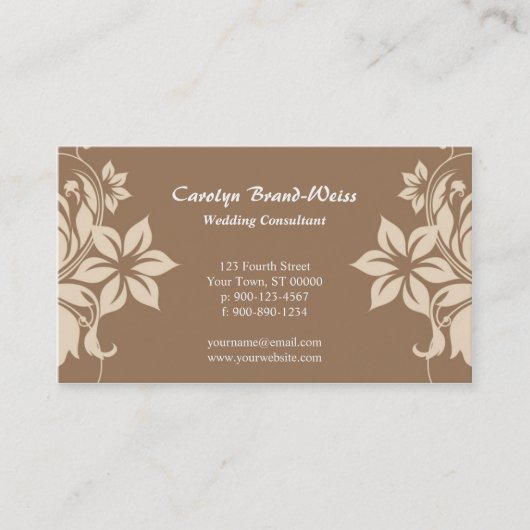 Blume Ausgereifte Visitenkarte (Vorderseite)