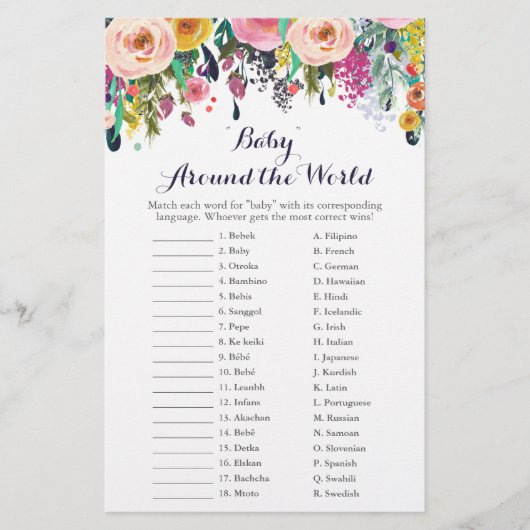 Blume Baby Around the World Translation Game (Vorderseite)