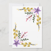 Blume Baby auf dem Weg Boho Babydusche Einladung (Rückseite)