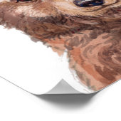 Blume Baby Bear Cub Kinderzimmer Kinderwald Poster (Ecke)