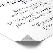 Blume Baby Dusche Say Baby Game Sign Poster (Ecke)