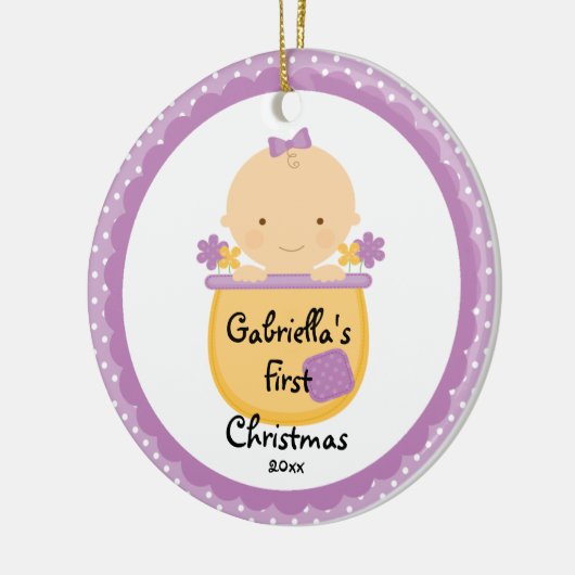 Blume Baby Girl Baby's First Christmas Ornament (Links)