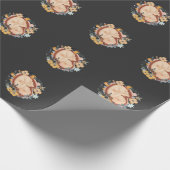 Blume Baby Schwangere Mutter Hebamme Geschenkpapier (Ecke)