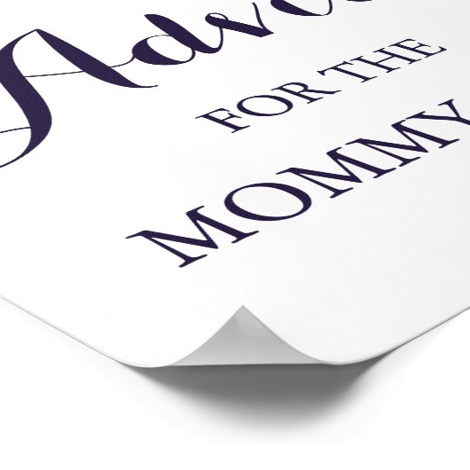 Blume Babyduschberatung für Mama-Zeichen Poster (Ecke)