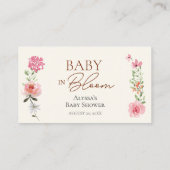 Blume Babydusche Anfrage Baby in Bloom Begleitkarte (Rückseite)
