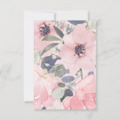 Blume Babydusche Buchungskarte Einladung (Rückseite)