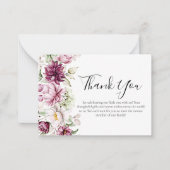 Blume Babydusche Danke Karte (Vorderseite)