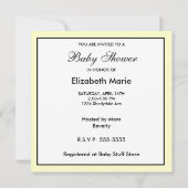 Blume Babydusche Einladung (Rückseite)