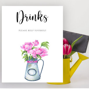 Blume Babydusche Getränke helfen Ihnen Poster