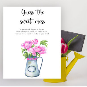 Blume Babydusche Raten Sie das süße Schlamaspiel Poster