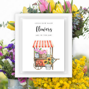 Blume Babydusche - raten Sie, wie viele Blume Poster
