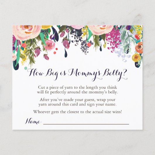 Blume Babydusche Wie groß ist Mama's Bauchspiel (Vorderseite)