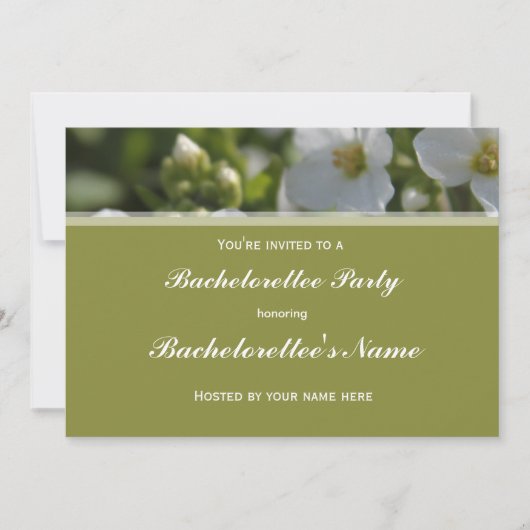 Blume Bachelorette Party Einladung (Vorderseite)