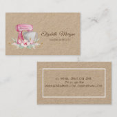 Blume Bäckerei mit Kuchenmischgerät Visitenkarte (Vorne/Hinten)